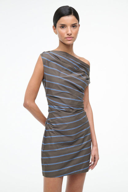 STAUD | Phare Mini Dress Huntington Stripe