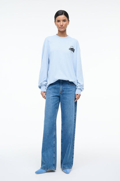 STAUD | St Regis Long Sleeve Tee Glacier