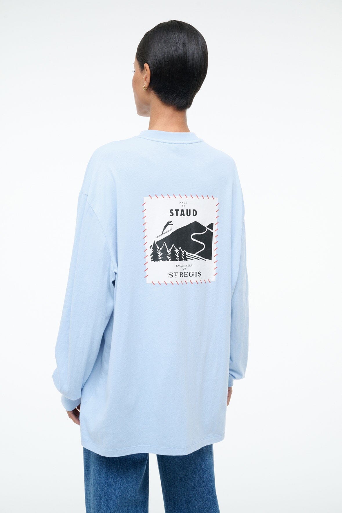 STAUD | St Regis Long Sleeve Tee Glacier