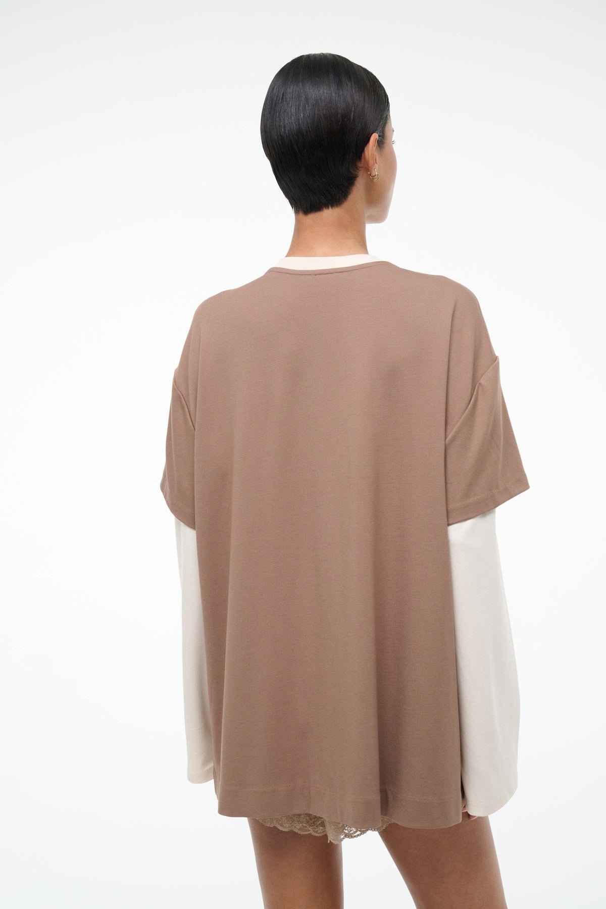STAUD | William Tee Taupe/Ecru