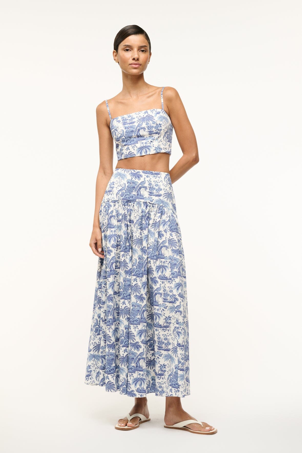 STAUD | Federico Tank Blue Toile