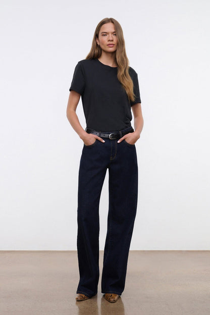 STAUD | Crew Neck T Shirt - Black
