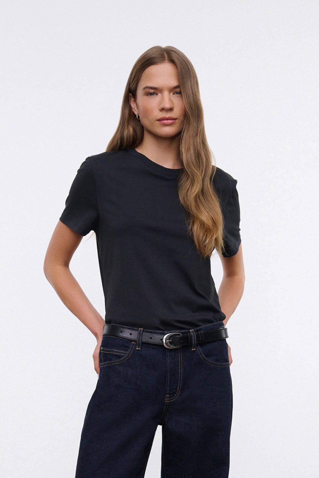 STAUD | Crew Neck T Shirt - Black