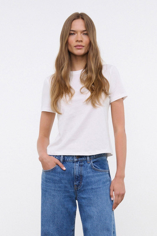 STAUD | Crew Neck T Shirt - White