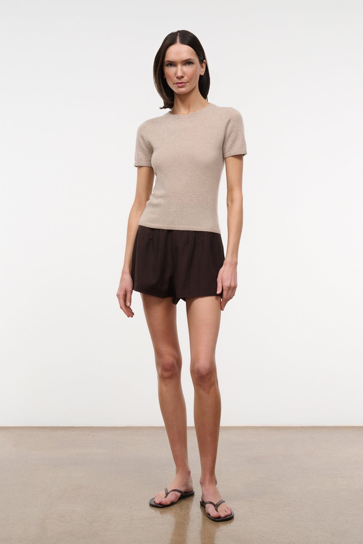 STAUD | Easy Cashmere Tee Stone