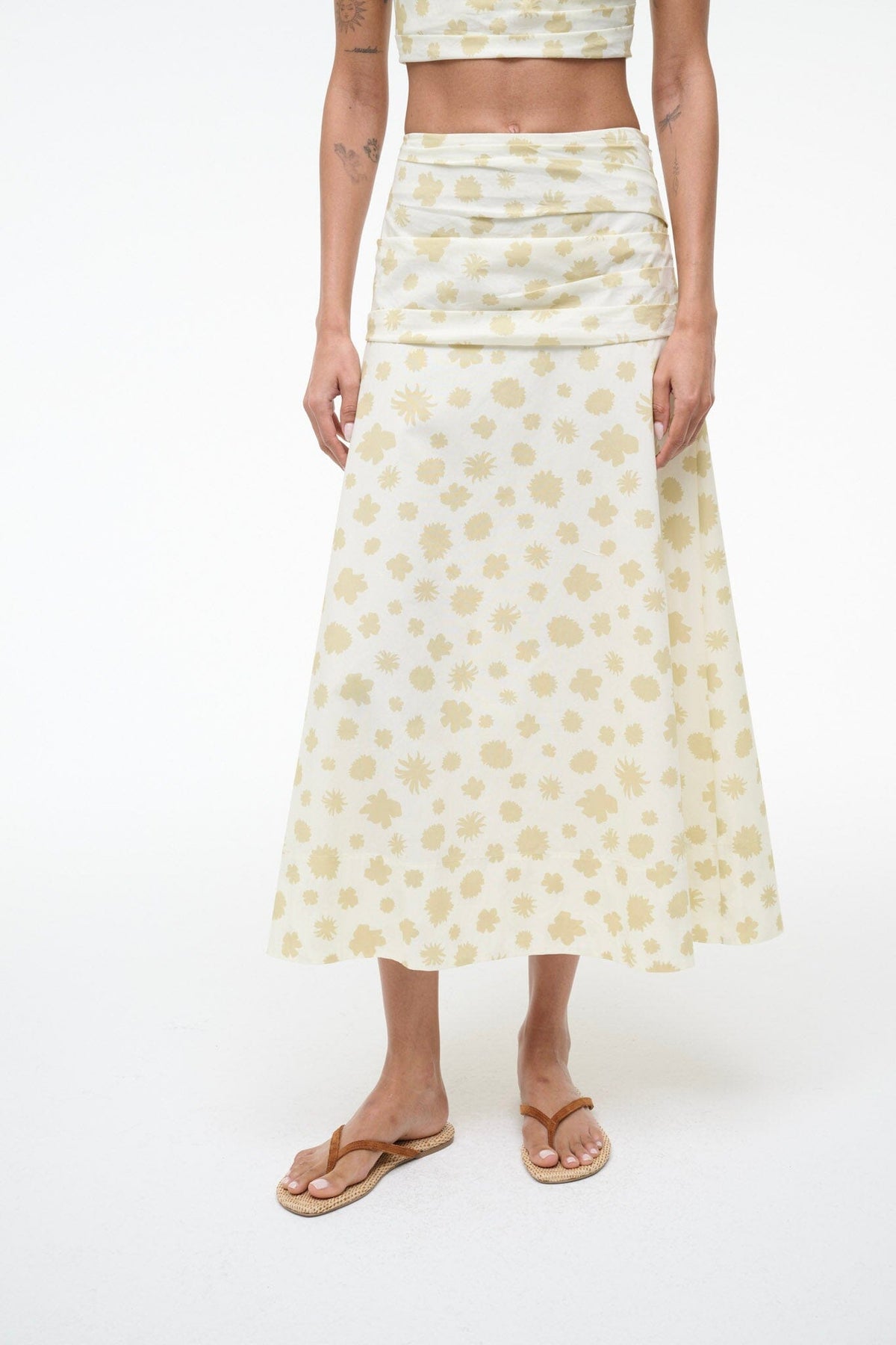 STAUD | Sol Skirt Meringue Ditsy