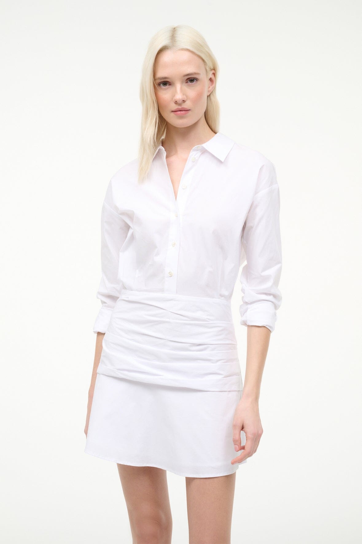 STAUD | Indya Mini Dress White