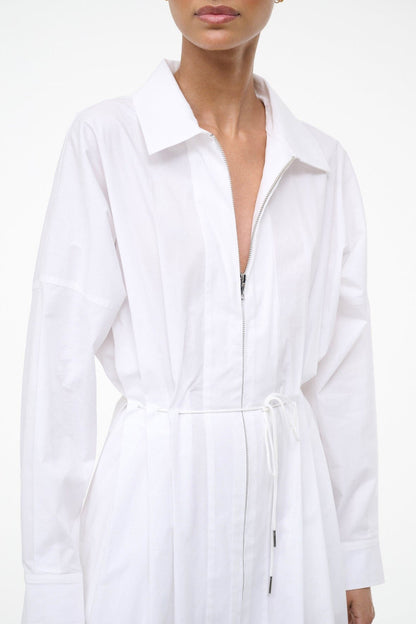 STAUD | Chi Midi Dress White