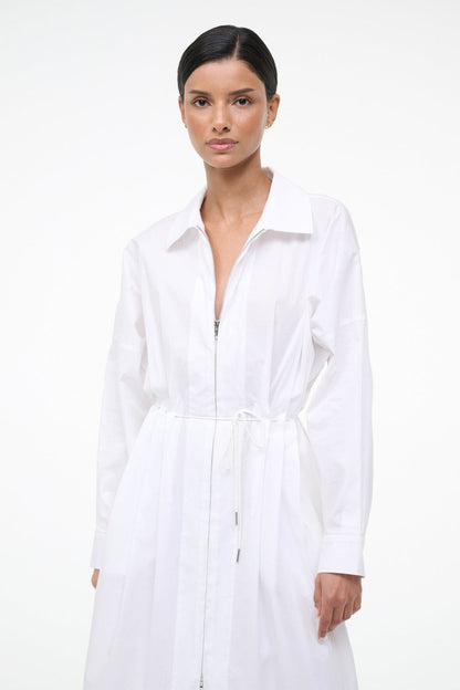 STAUD | Chi Midi Dress White
