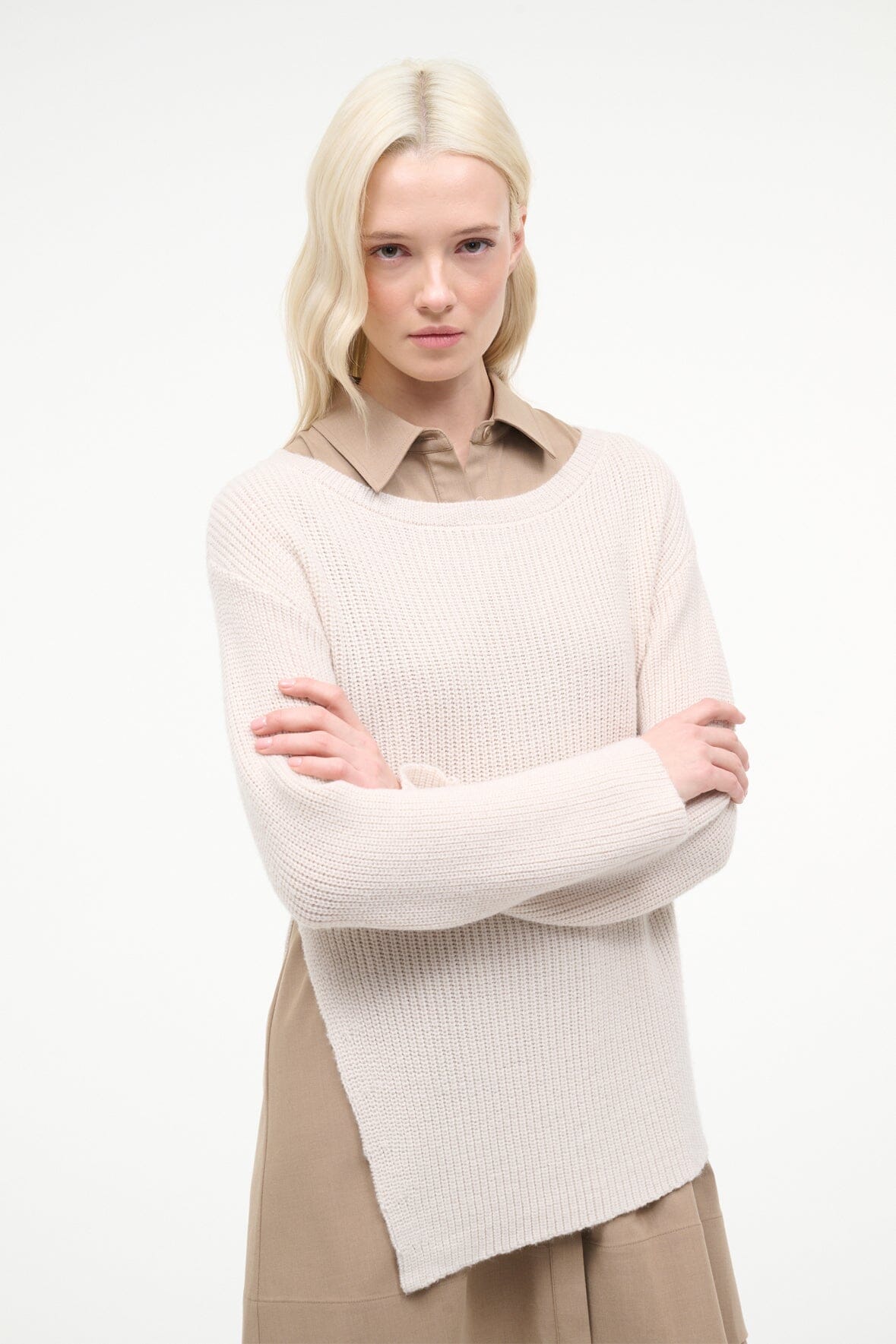 STAUD | Dane Dress Barley Ivory