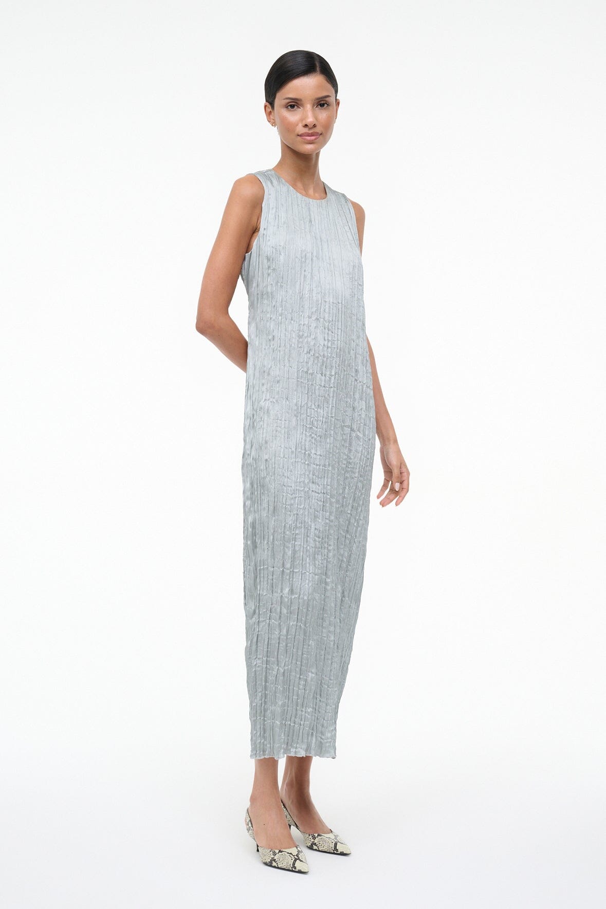STAUD | Mizu Dress Silver Sage