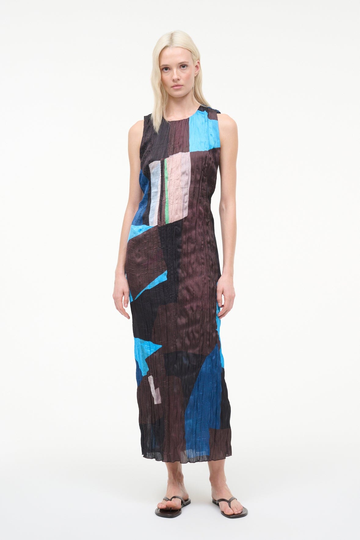 STAUD | Mizu Dress Blue Prism