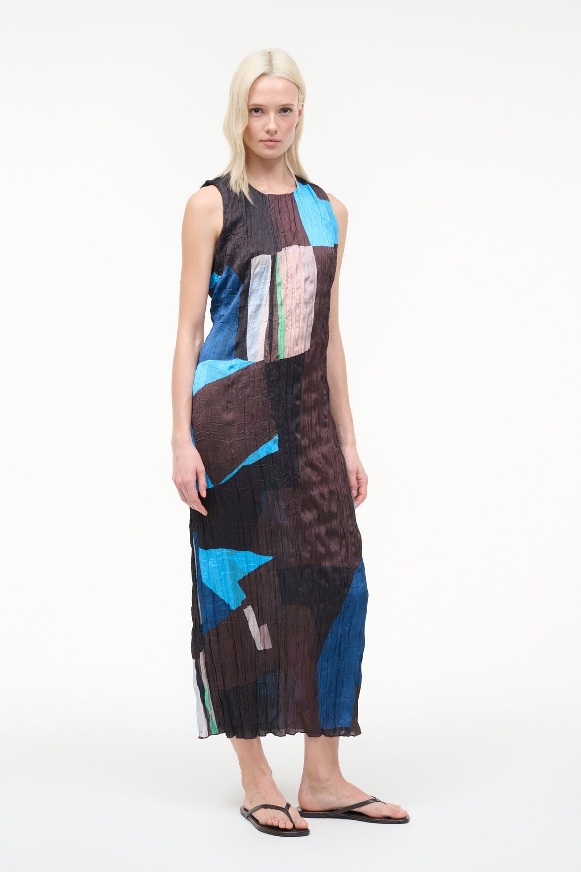 STAUD | Mizu Dress Blue Prism