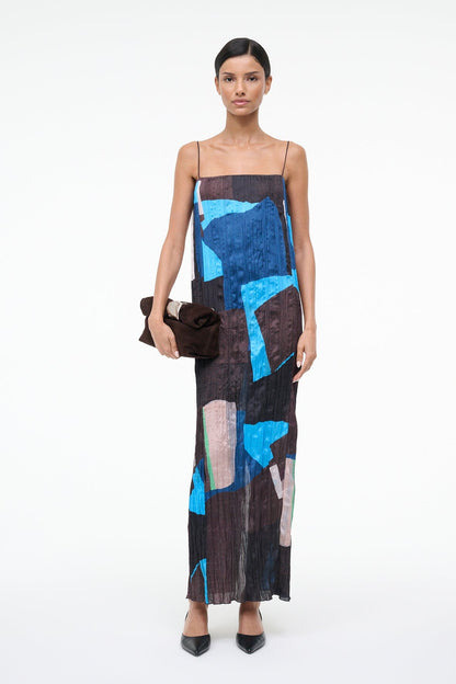 STAUD | Mae Dress Blue Prism