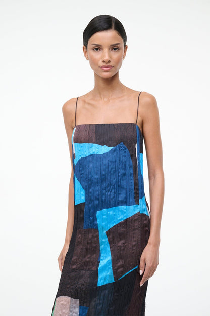 STAUD | Mae Dress Blue Prism