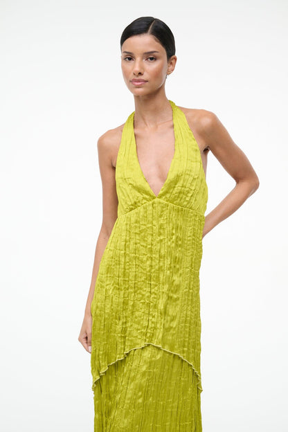 STAUD | Laurie Dress Chartreuse