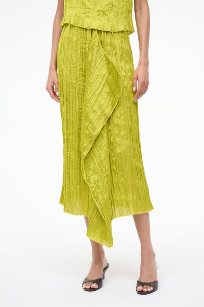 STAUD | Mai Skirt Chartreuse