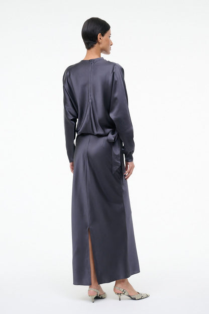 STAUD | Phoebe Silk Dress Nocturne