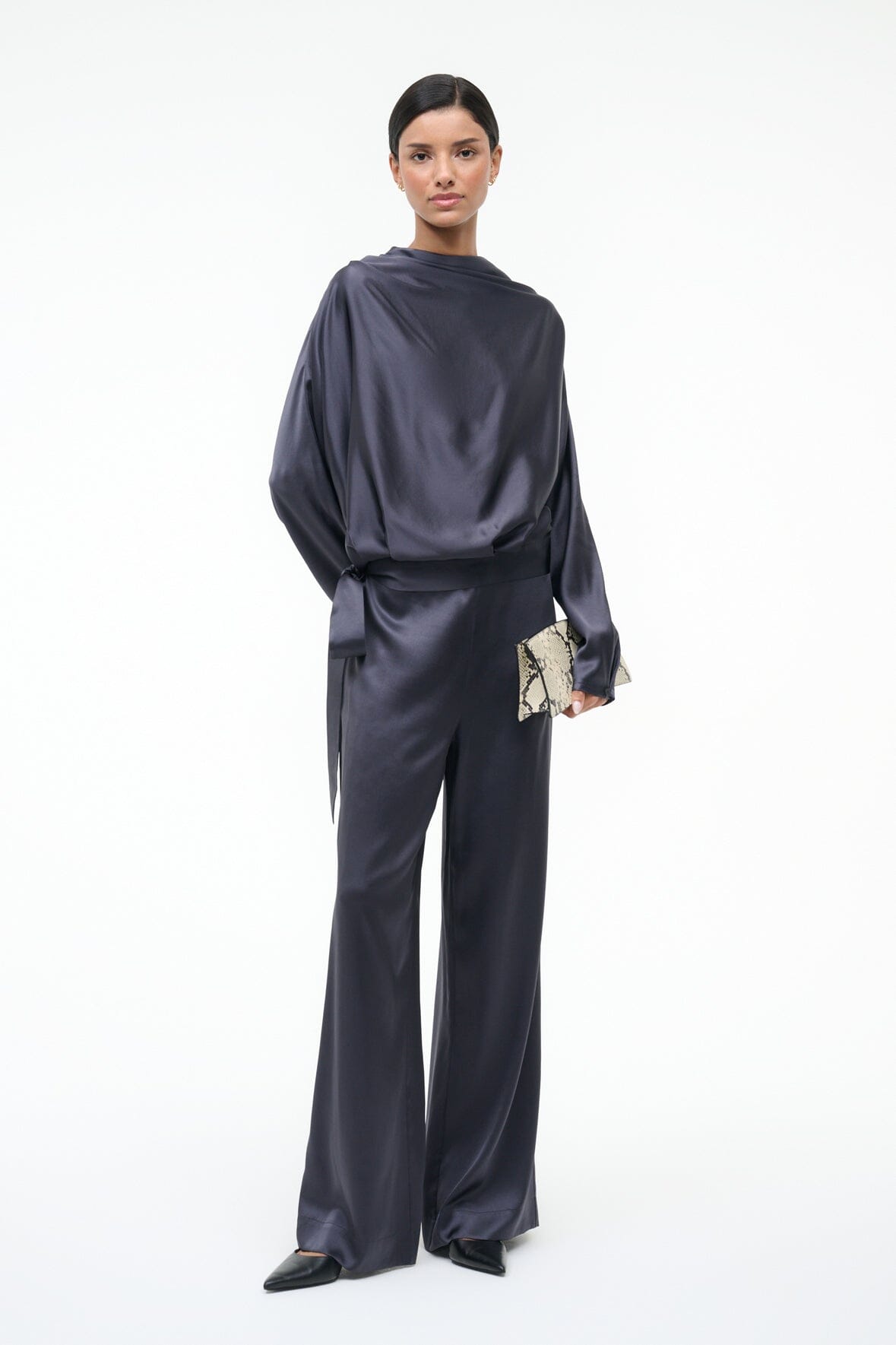 STAUD | Stroll Silk Pant Nocturne