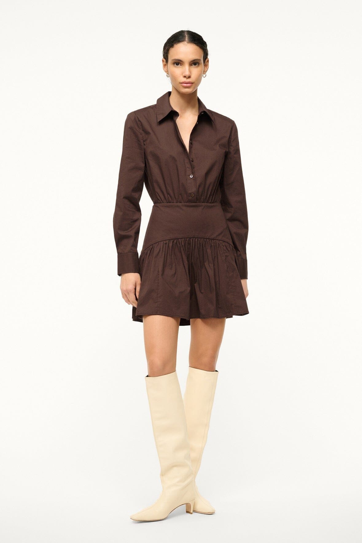 STAUD | Rocco Mini Dress Earth 1