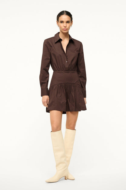 STAUD | Rocco Mini Dress Earth 1