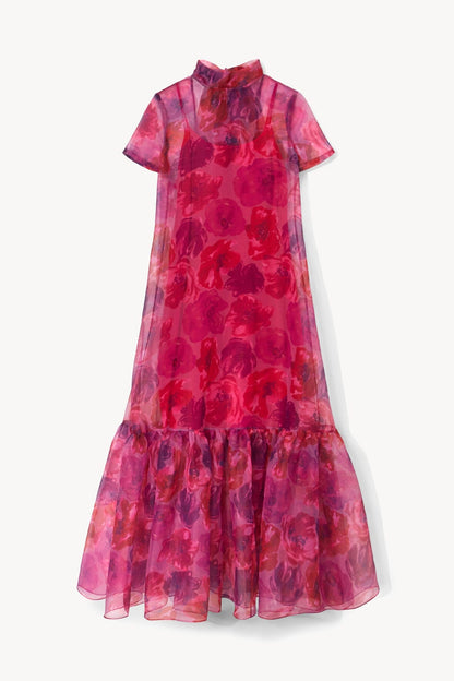 STAUD | Calluna Dress Magenta Painted Floral