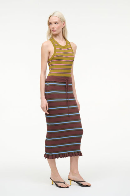 STAUD | Abbott Dress Redondo Stripe Multi