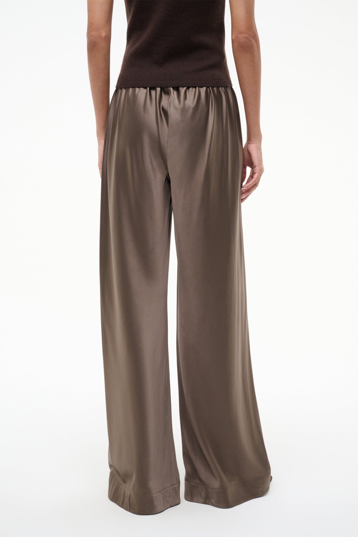 STAUD | Stroll Silk Pant Truffle