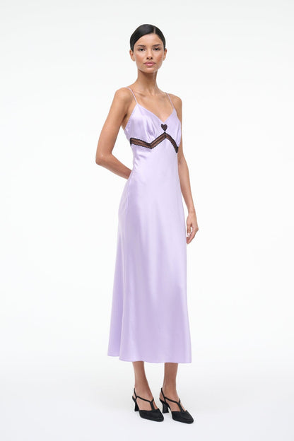 STAUD | Terra Silk Dress Wisteria