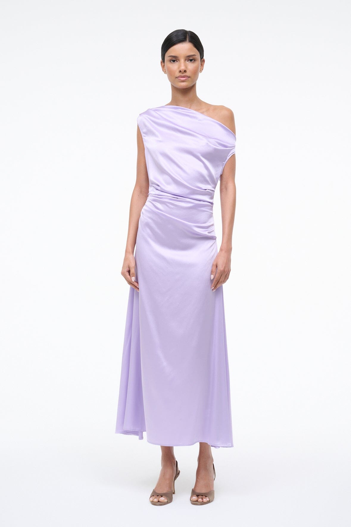 STAUD | Phare Silk Dress Wisteria