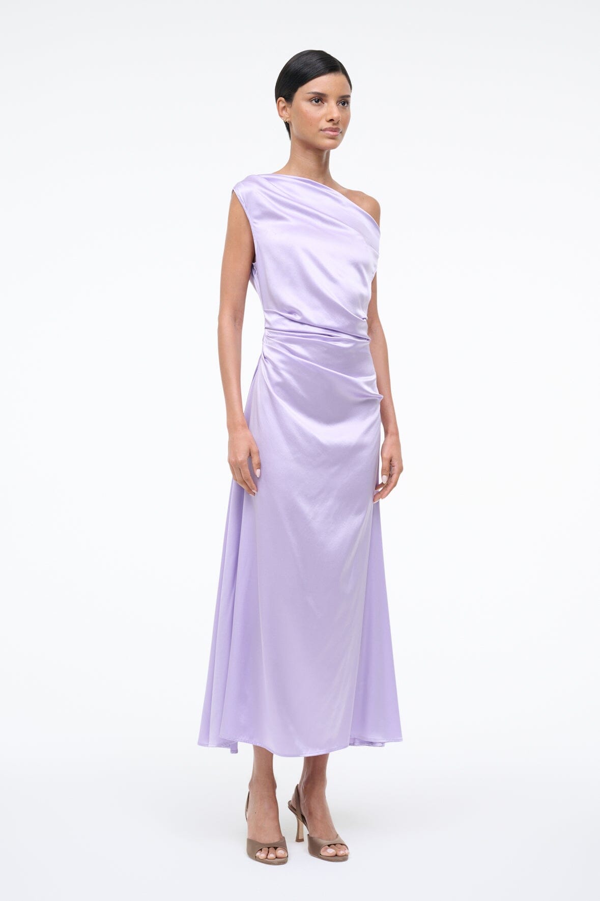 STAUD | Phare Silk Dress Wisteria