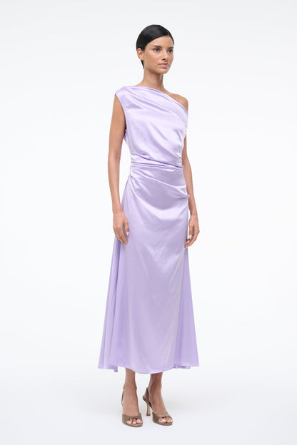 STAUD | Phare Silk Dress Wisteria