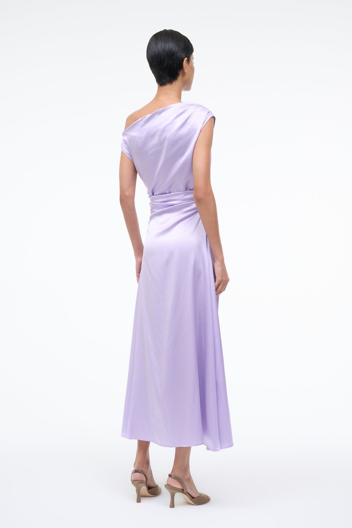 STAUD | Phare Silk Dress Wisteria