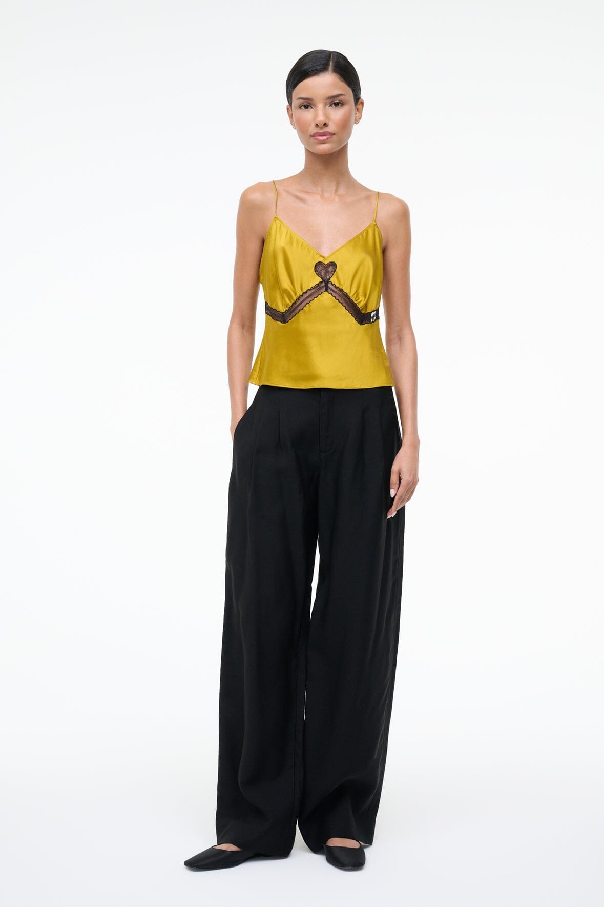 STAUD | Terra Silk Top Turmeric