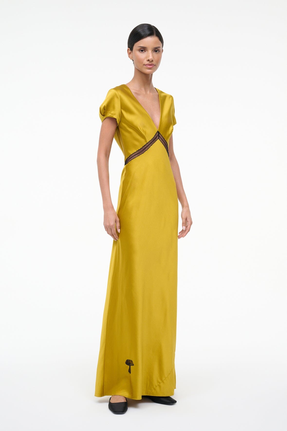 STAUD | Sab Silk Dress Turmeric