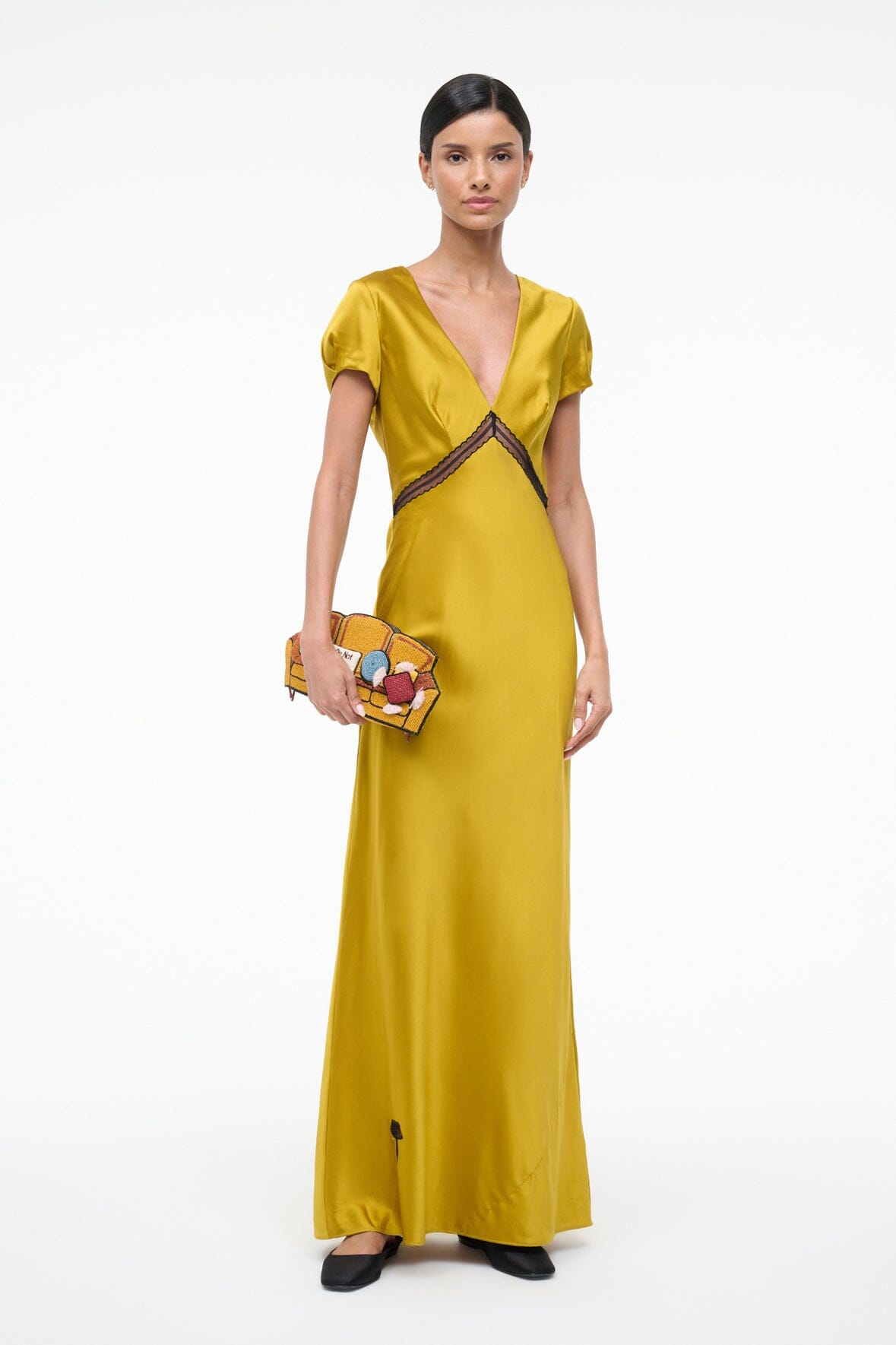 STAUD | Sab Silk Dress Turmeric