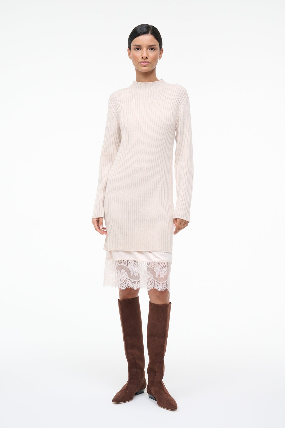 STAUD | Willow Sweater Dress Ecru