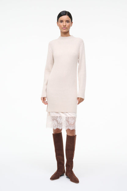 STAUD | Willow Sweater Dress Ecru