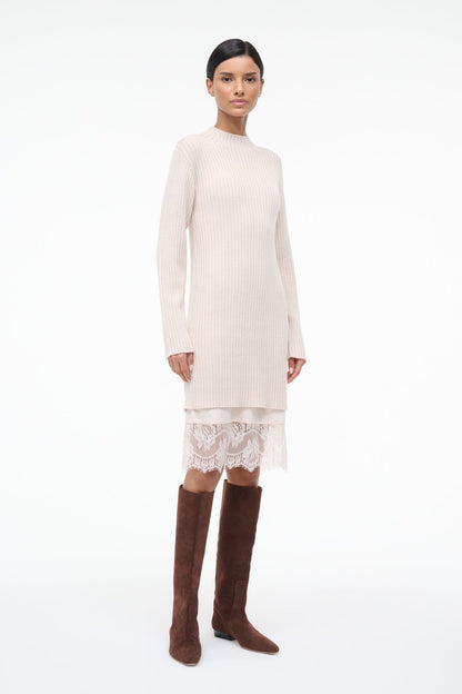 STAUD | Willow Sweater Dress Ecru