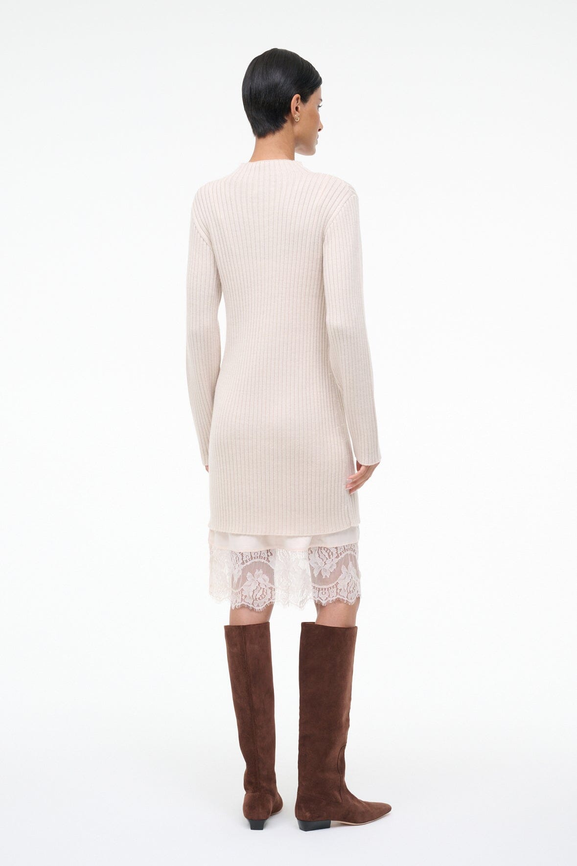 STAUD | Willow Sweater Dress Ecru