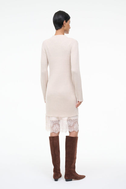 STAUD | Willow Sweater Dress Ecru