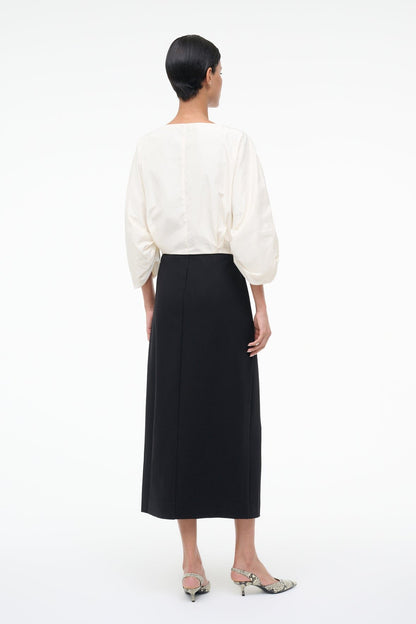 STAUD | Orion Dress Ivory Black