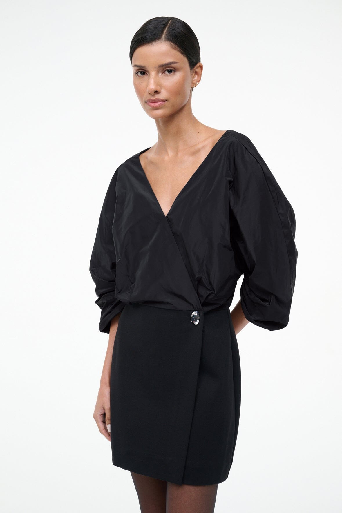STAUD | Orion Mini Dress Black