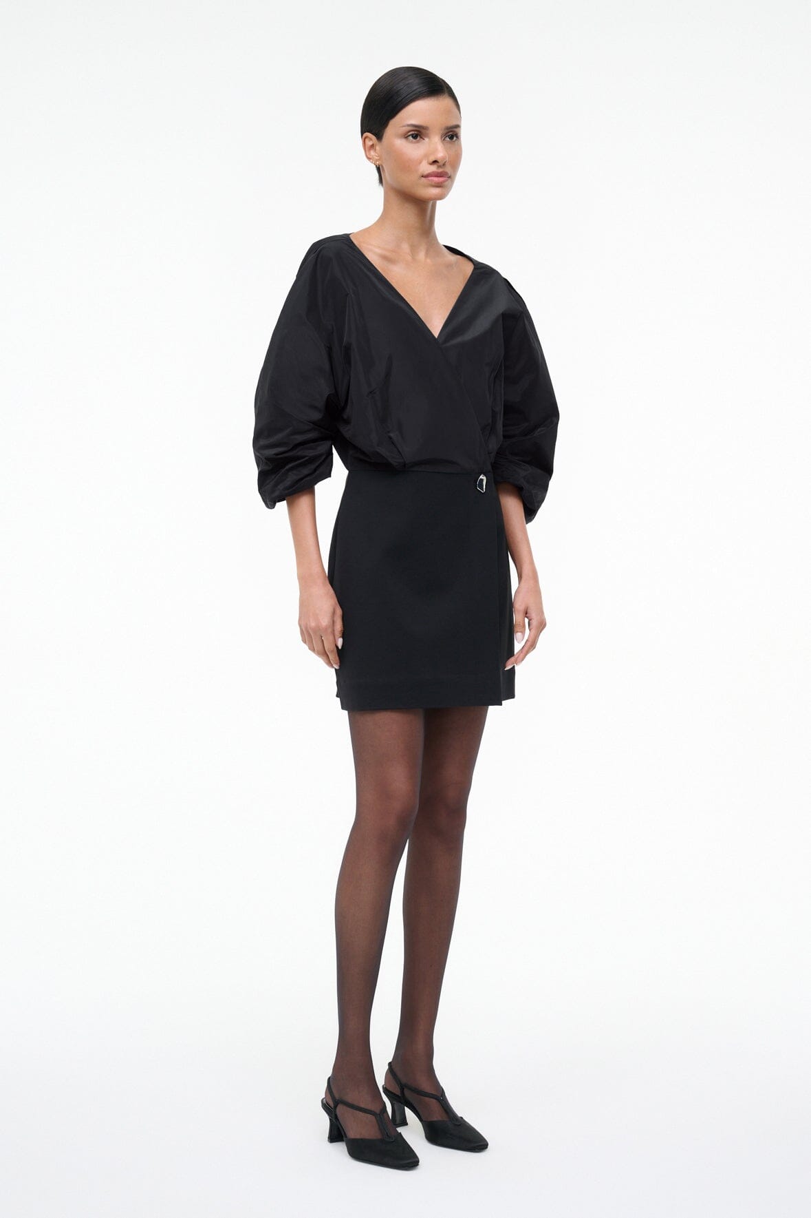 STAUD | Orion Mini Dress Black