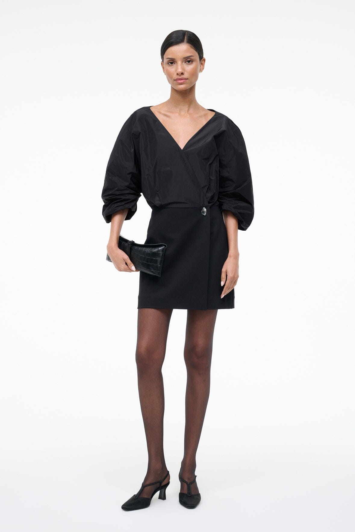STAUD | Orion Mini Dress Black