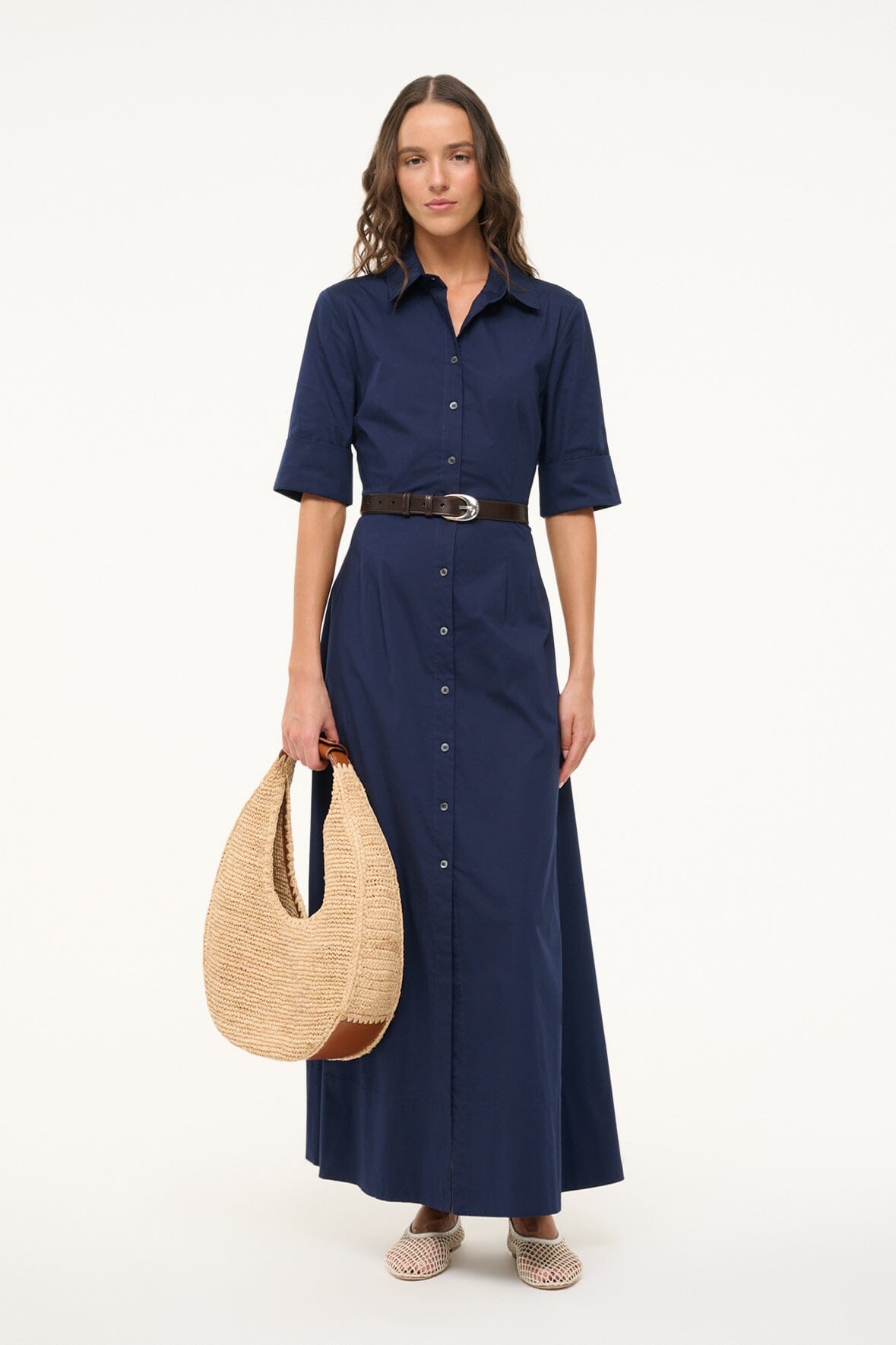 STAUD | Joan Maxi Dress Navy