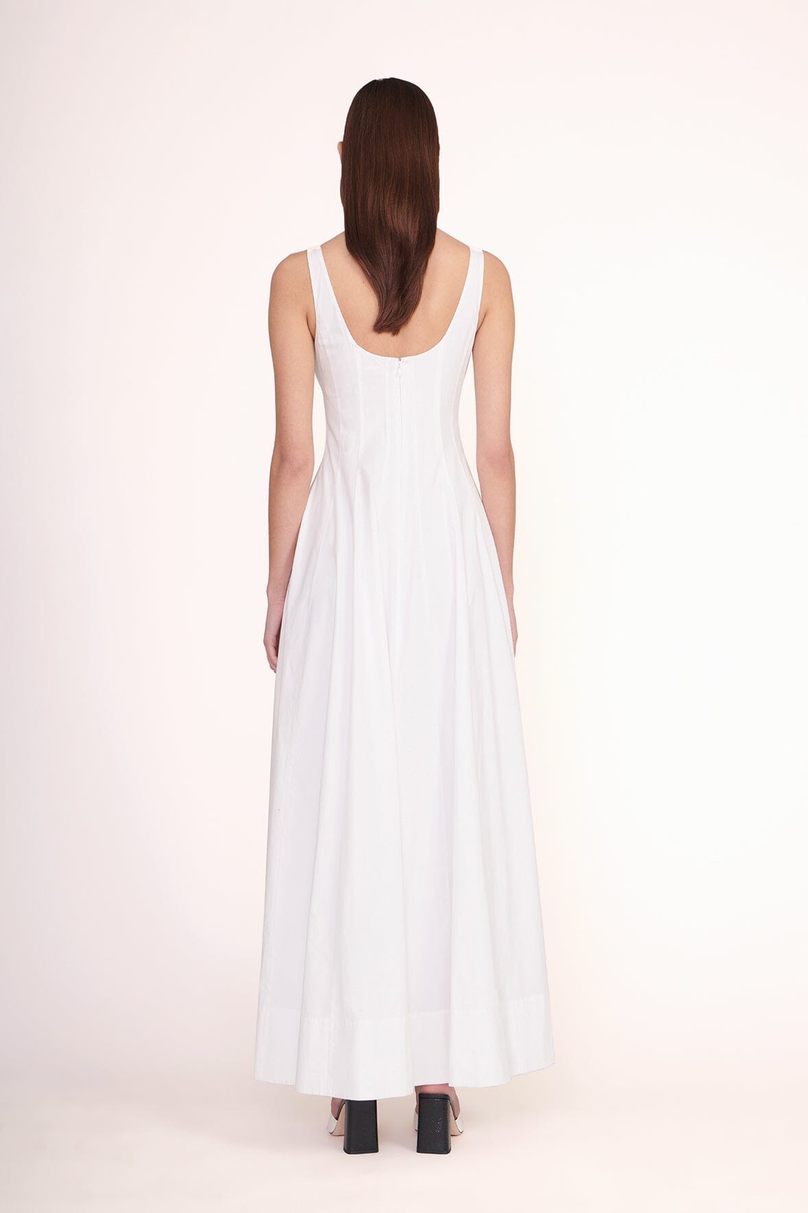 STAUD | Wells Maxi Dress White