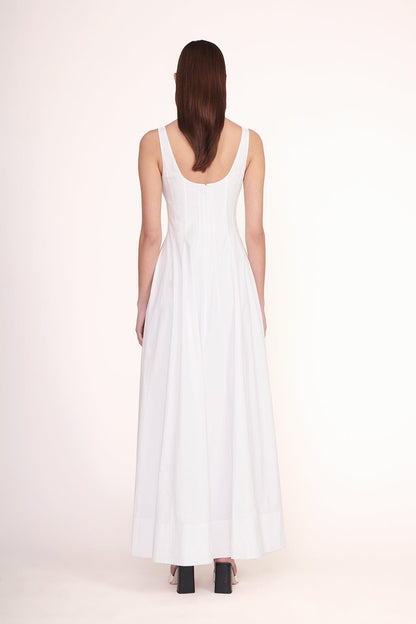 STAUD | Wells Maxi Dress White