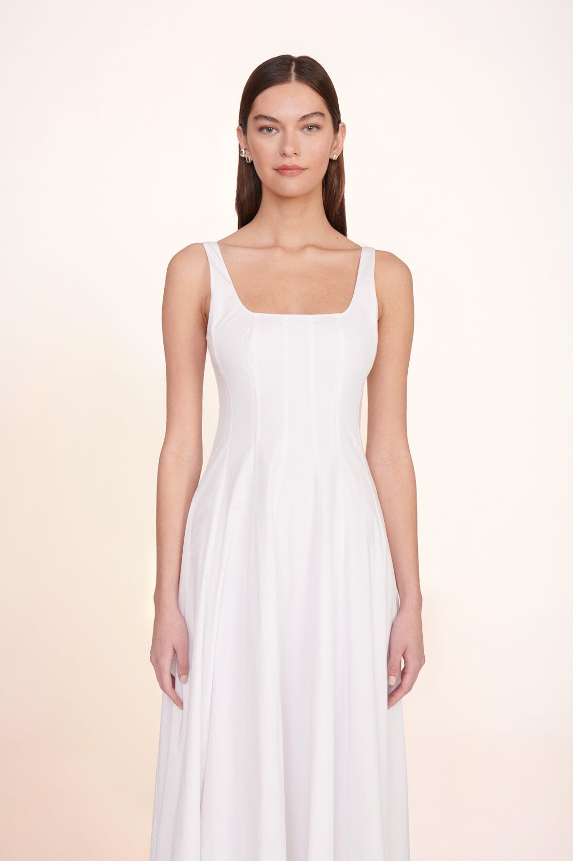 STAUD | Wells Maxi Dress White