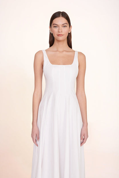 STAUD | Wells Maxi Dress White